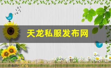 天龙私服发布网(天龙sf发布站)