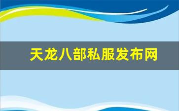 天龙八部私服发布网(新天龙八部体验服官网